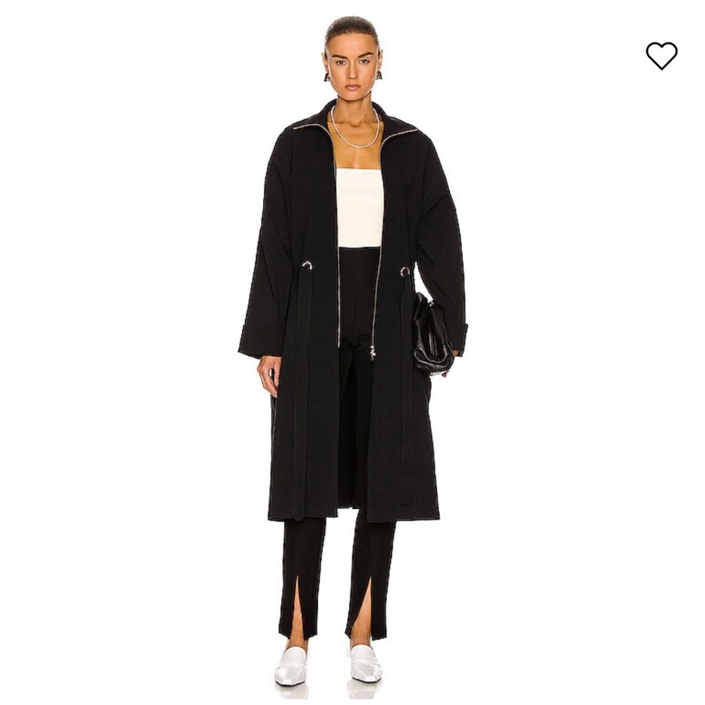 Toteme Black Paper Cotton Drawstring Coat | 32